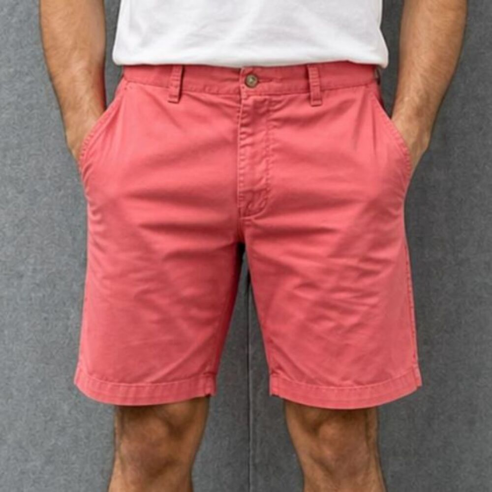 Tommy Hilfiger Pink Chino Shorts Men’s Size 40 Flat Front Khaki Casual